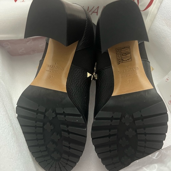 Brand New Valentino Black and Gold studs womens boots Size US 7 - Picture 9 of 10